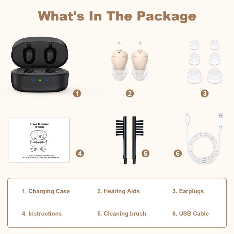 Rechargeable Hearing Aid Elderly In-the-ear Intelligent Noise