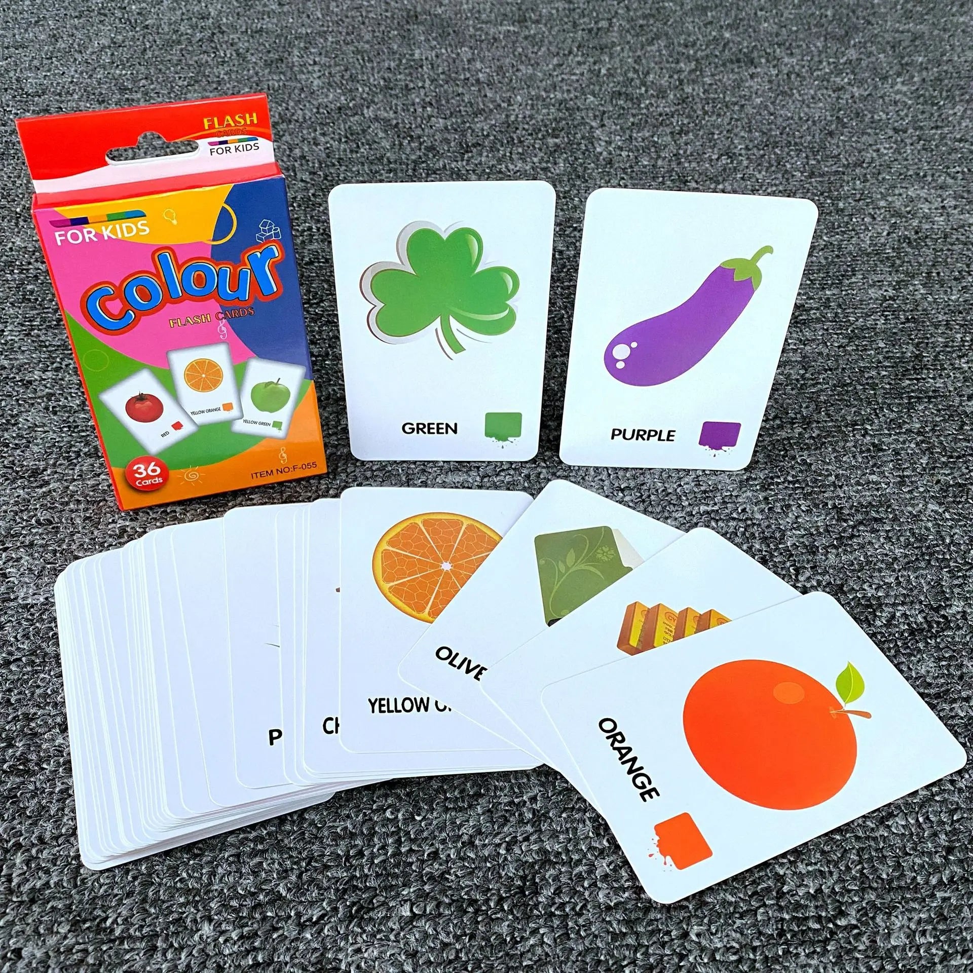 Kids Cognition Card Shape Animal Teaching Baby English Learning Word