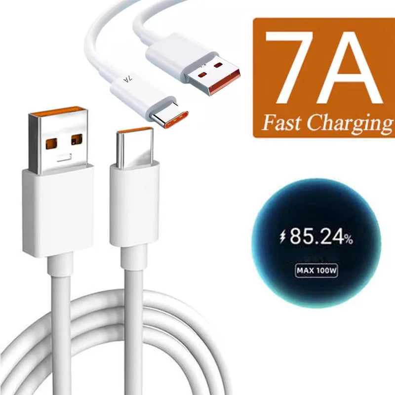 7A 100W USB-C Fast Charging Cable – Huawei, Xiaomi, OnePlus