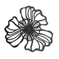 Metal Flower Wall Art Decor – Iron Floral Wall Hanging Metal Wall Art Zpaxo Black Large