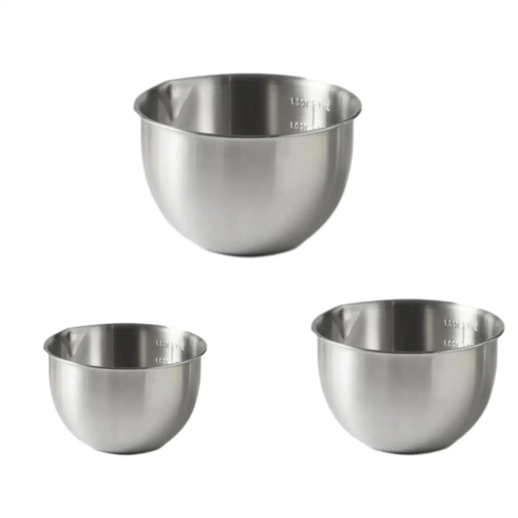 Mixing Bowl Kitchen Utensils Baking Accessory Space Saving Metal Bowl Serving Bowl for Kitchen Cakes Bread Soup Prepping Zpaxo