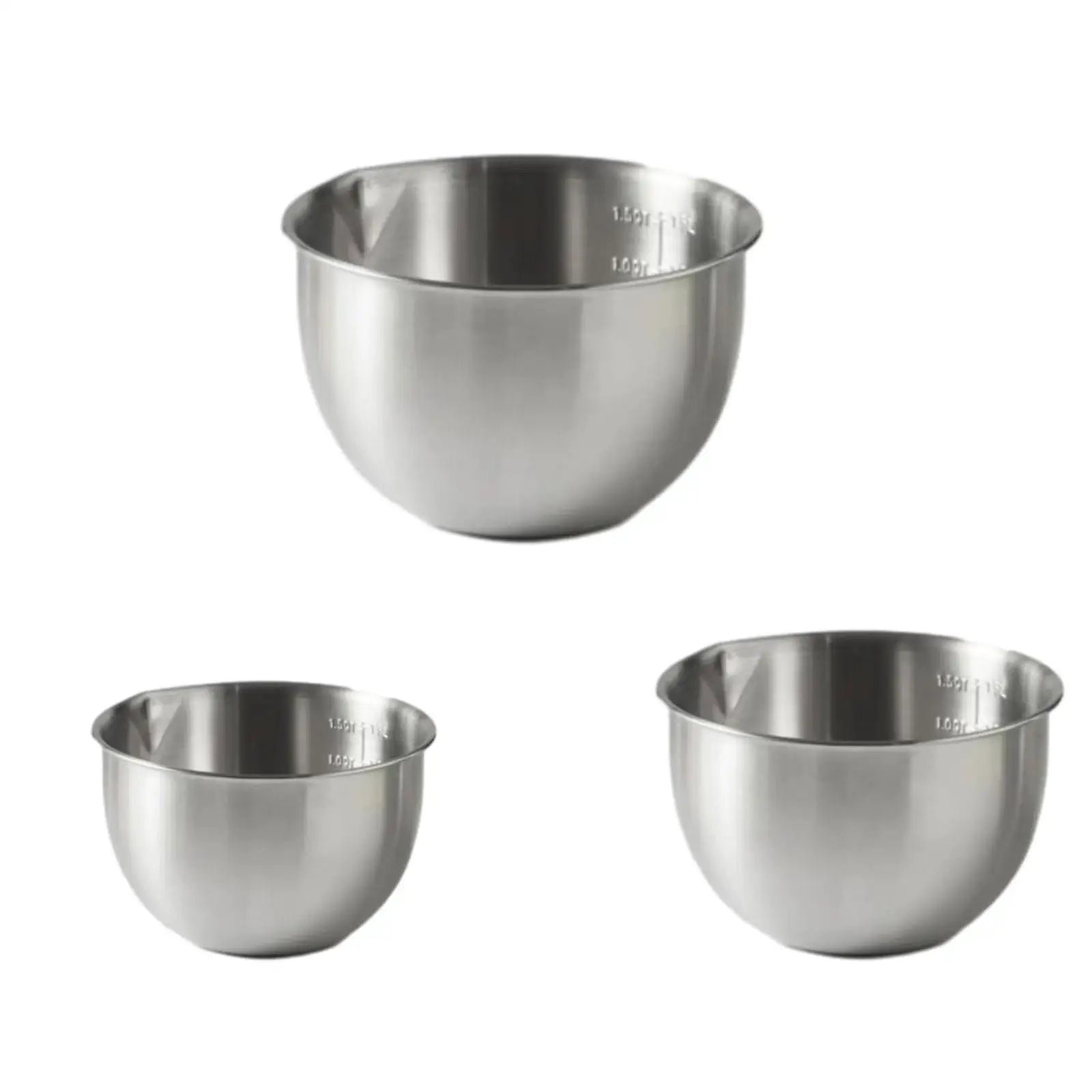 Mixing Bowl Kitchen Utensils Baking Accessory Space Saving Metal Bowl Serving Bowl for Kitchen Cakes Bread Soup Prepping Zpaxo
