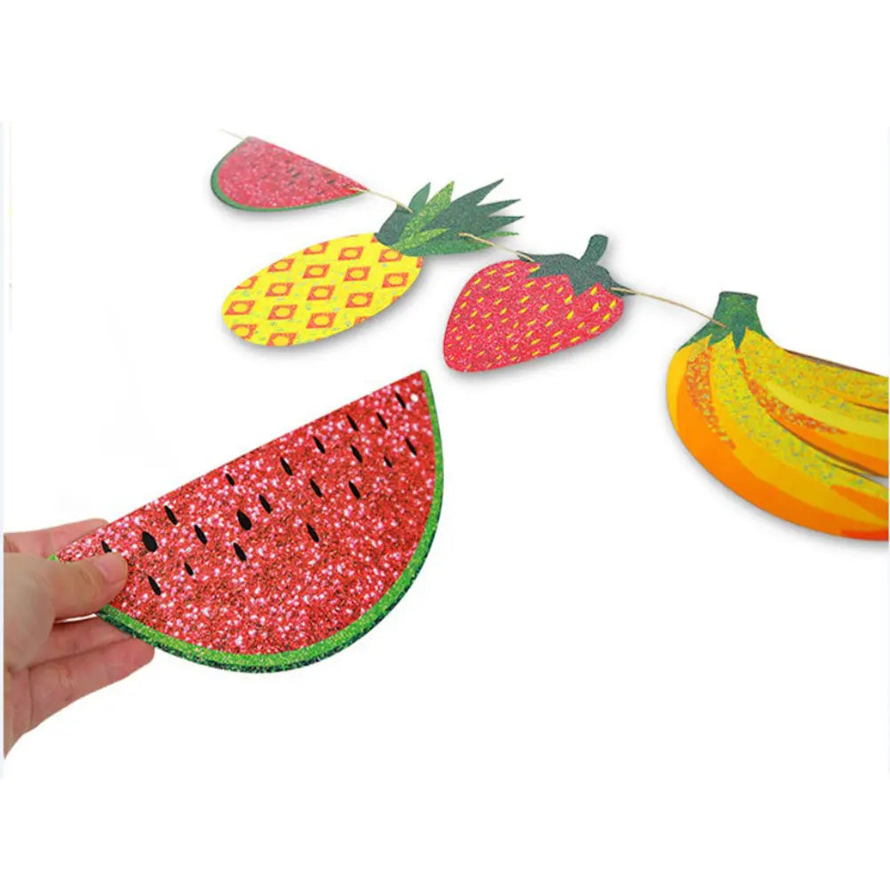 Handmade Fruit Shape Party Banner Kit Summer Theme Decoration for Birthday Wedding Baby Shower Photo Prop Festive Home Zpaxo