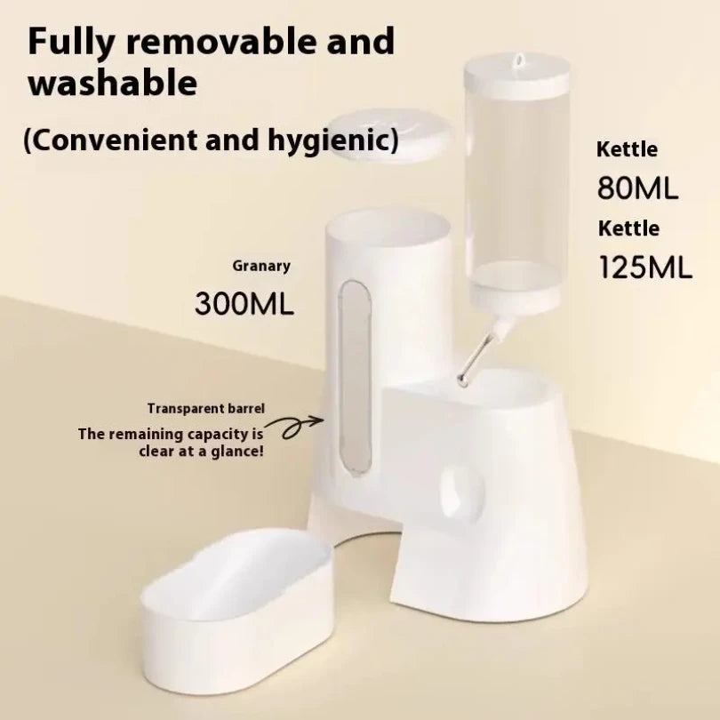 2-in-1 Hamster Feeder & Waterer – Leakproof Auto Dispenser Pet Feeder Waterer Zpaxo