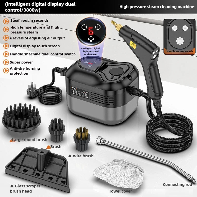2500W Household high pressure steam cleaner Portable Handheld cleaner Air conditioner Kitchen Car Hood Steam Cleaning machine Zpaxo