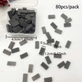 80pcs/1box 1:35 mini wall tiles miniature brick statue model brick building set fake bricks for garden landscape accessories Zpaxo Gray
