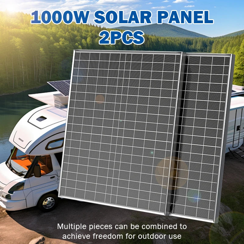 500W-1000W Portable Solar Panel 12V Battery Charger 100A MPPT Zpaxo