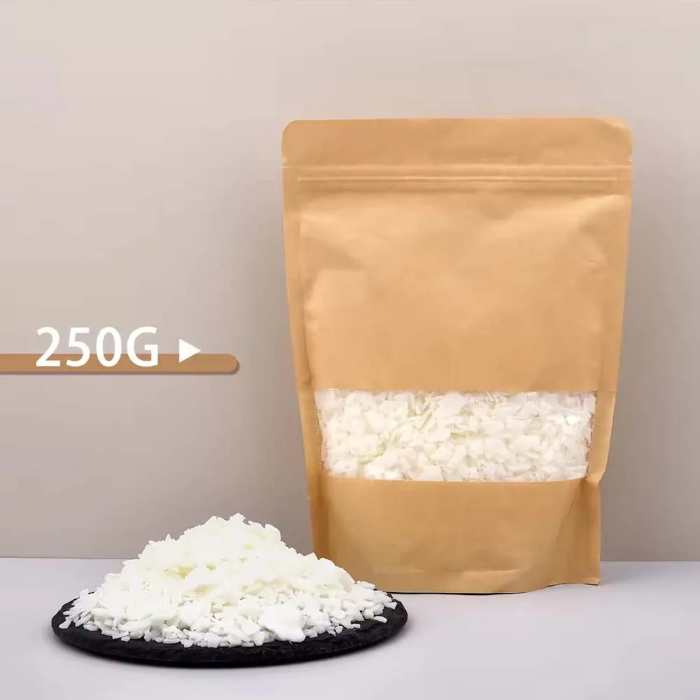 100/500/1000g Natural Soy Wax Flake For DIY Handmade Candles Crafts Additive-Free Scented Candle Raw Material Making Kit Zpaxo 250g