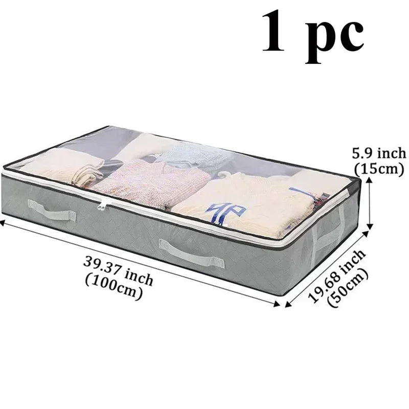 Under Bed Storage Box – Dustproof Organizer for Bedding & Toys Under Bed Organizer Zpaxo