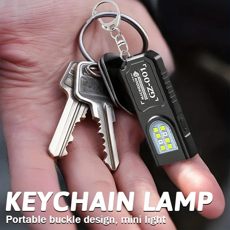 Mini Rechargeable Keychain Flashlight – Magnetic EDC Pocket Light Keychain Flashlight Zpaxo