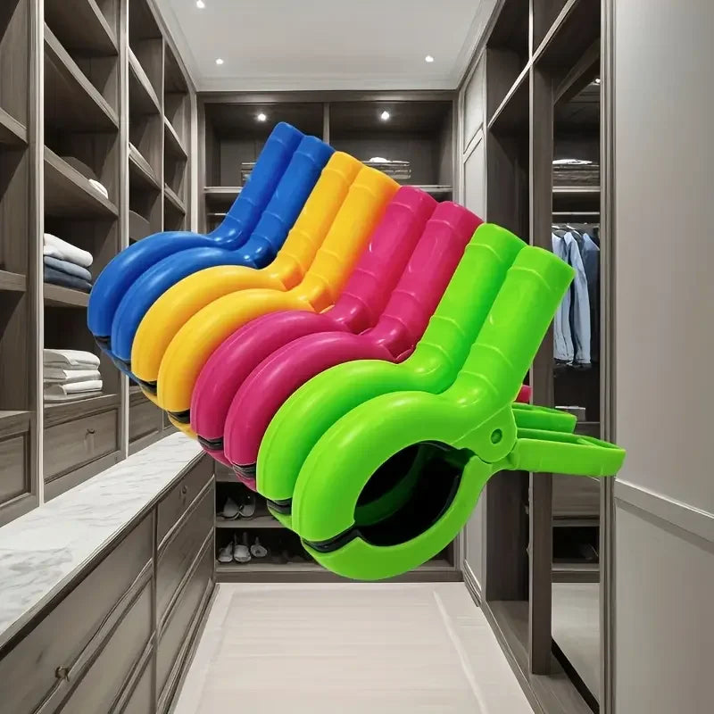 8 Heavy Duty Beach Towel Clips - Windproof for Pool, Cruise & Chairs Zpaxo