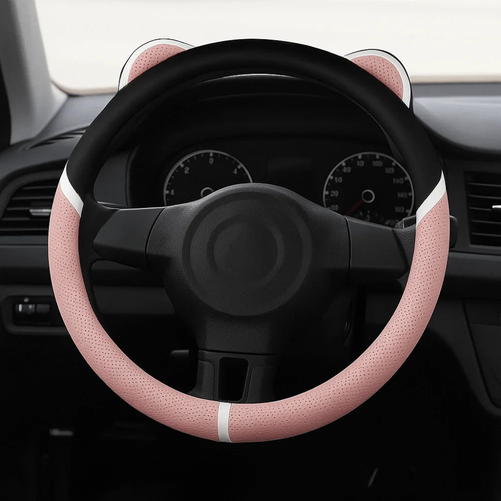Universal Car Steering Cover 38cm Anti Slip Handle Cover Breathable Sweat Absorbing Steering Wheel Sleeve Zpaxo