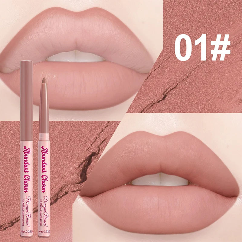 Matte Lip Liner Pen Long-Lasting Waterproof Sweatproof Easy Coloring Lipstick Pencil Lip Contour Outline Makeup Lipliner Crayon Zpaxo 01