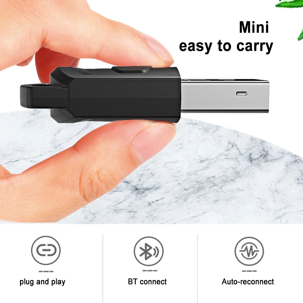 Wireless Game Audio Headphone Adapter Receiver for PS5 PS4 Game Console PC Headset Bluetooth-compatible Audio Transmitter Zpaxo