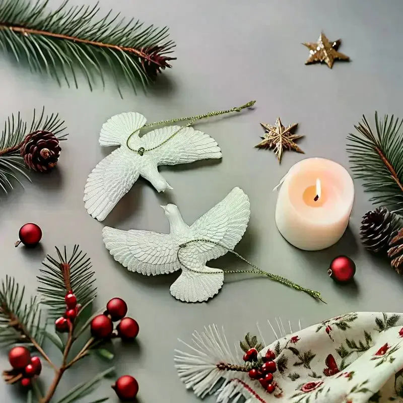 Doves Christmas Tree Ornament Friendship Doves Resin Christmas Ornament Best Gift 1pc Zpaxo