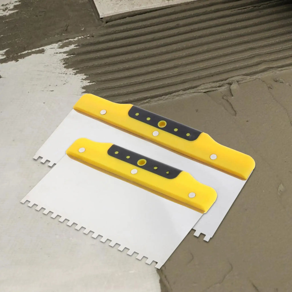 Notched Steel Trowel – Plastering, Drywall & Tile Tool Plastering Trowel Zpaxo