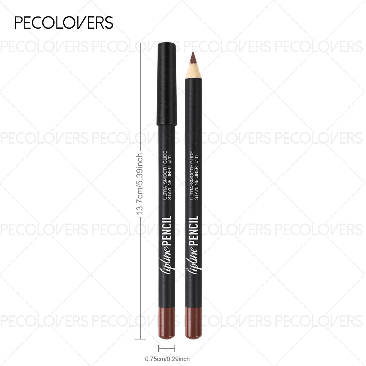 1PC Matte 2-in-1 Lip Pencil - Long-Lasting Waterproof, Pumpkin Spice Shade, Rich Colors for Christmas Zpaxo