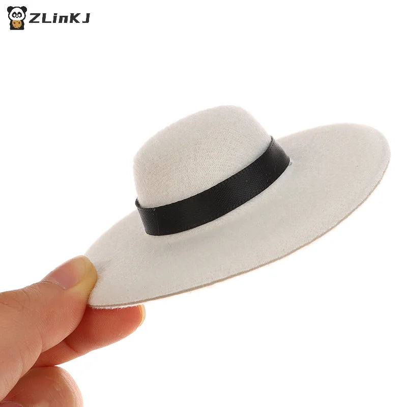 ▶1PCS Miniature Doll Top Hat Craft Hats Mini Dollhouse DIY ToysFit for 11.5"-12"(30cm) Doll Clothes Accessories Zpaxo