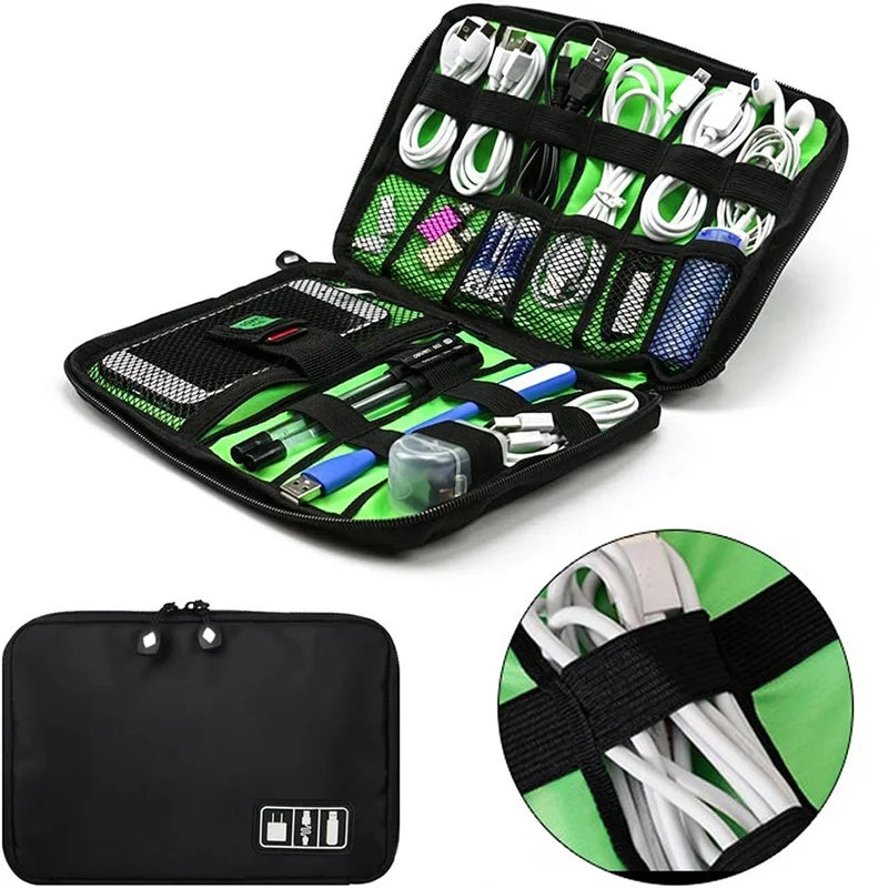 Storage Bag Electronic Accessory Organizer Portable Travel Cable