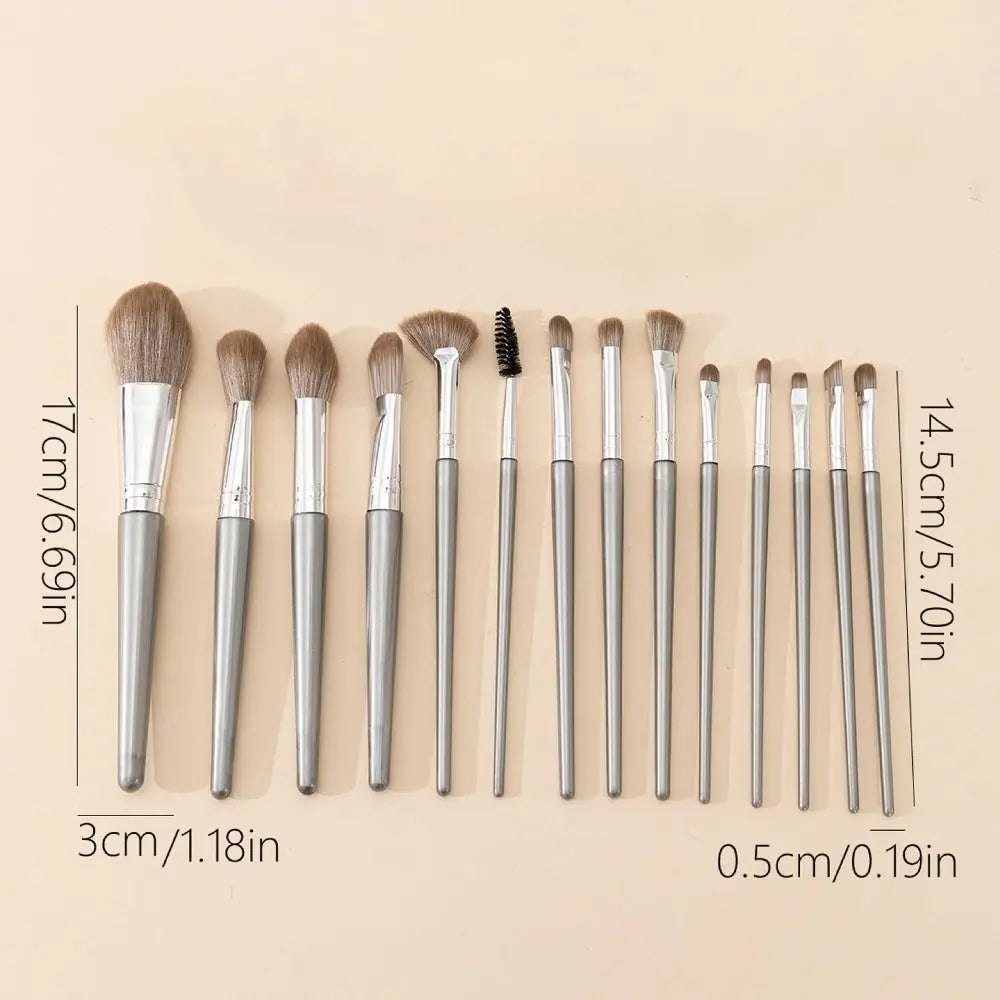 Highlighter Makeup Brush Contouring Gray Blush Fluffy Draw Eyebrows Zpaxo