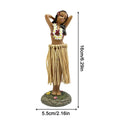 Hawaiian Dancing Girl Posing Dancer Decorations Resin Craft Dashboard Bobblehead Doll Souvenir Ornaments Home Car Decor Zpaxo 1PC