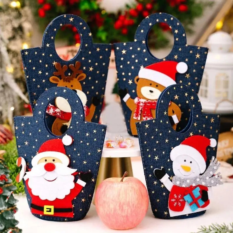 Holiday Denims Storage Bag Large Capacity Christmas Decorations