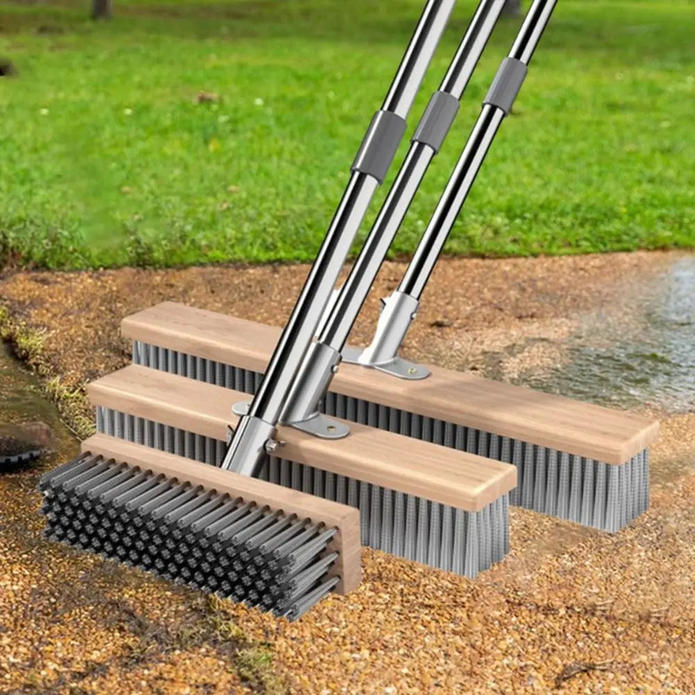 Stainless Steel Wire Broom Brush Rust-Proof Corrosion-Resistant Stainless Steel Brush Heavy Duty Weed Moss Remover Zpaxo