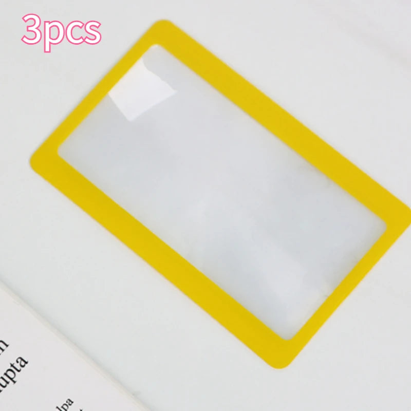 Portable Card-sized Magnifiersslim Pocket Magnifying Glass Reading