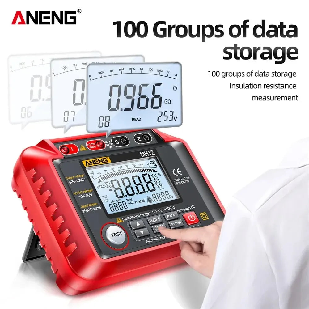 ANENG Digital Megohmmeter Meters Insulation Earth Resistance Meter Zpaxo