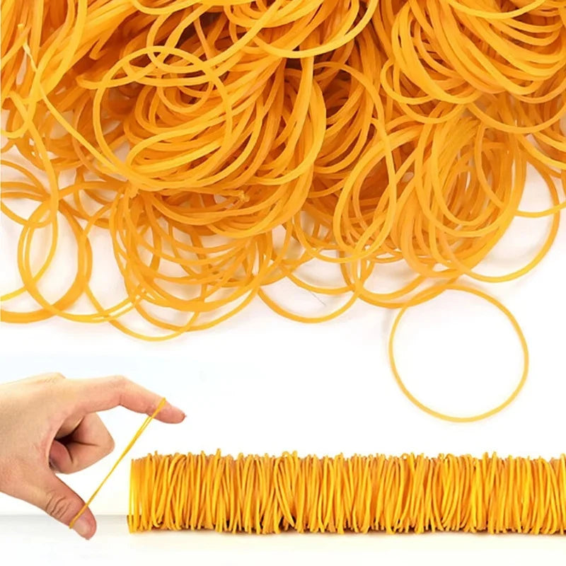 100 300 Yellow Rubber Bands Elastic Ring Strong Stretchable Home