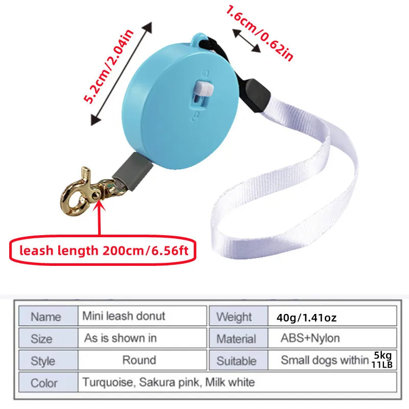 2M Automatic Flexible Dog Leash Small Dogs Cat Puppy Leashes