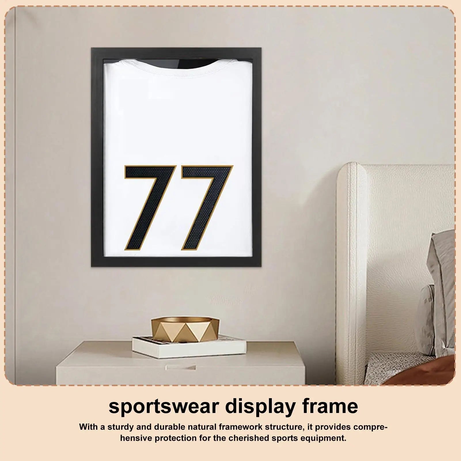 Sports Shirt Frame UV Protection Wall Display Case Home Shelf