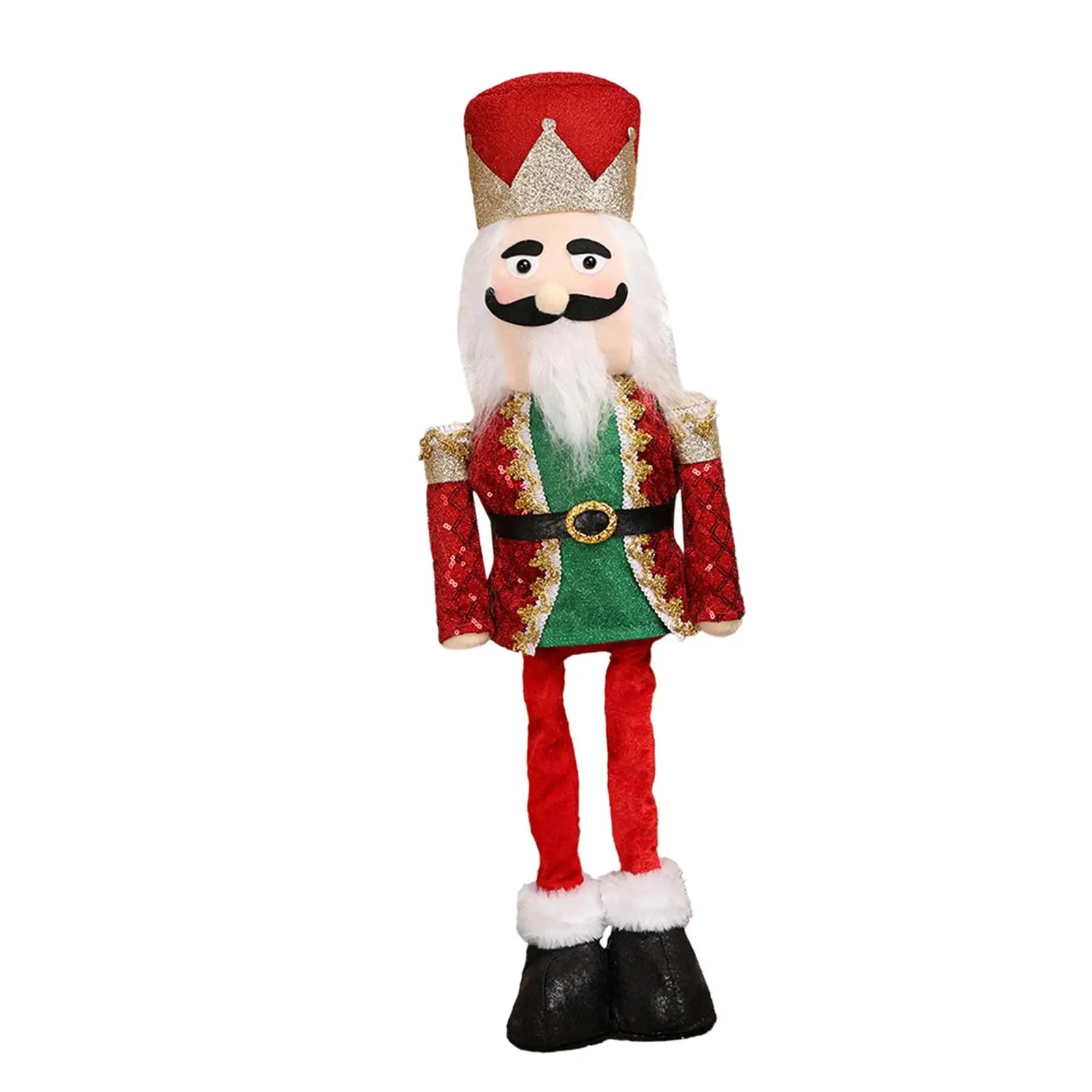 Telescopic Santa Claus Nutcracker Figurine | Christmas Tabletop Decor Christmas Nutcracker Figurine Zpaxo Red
