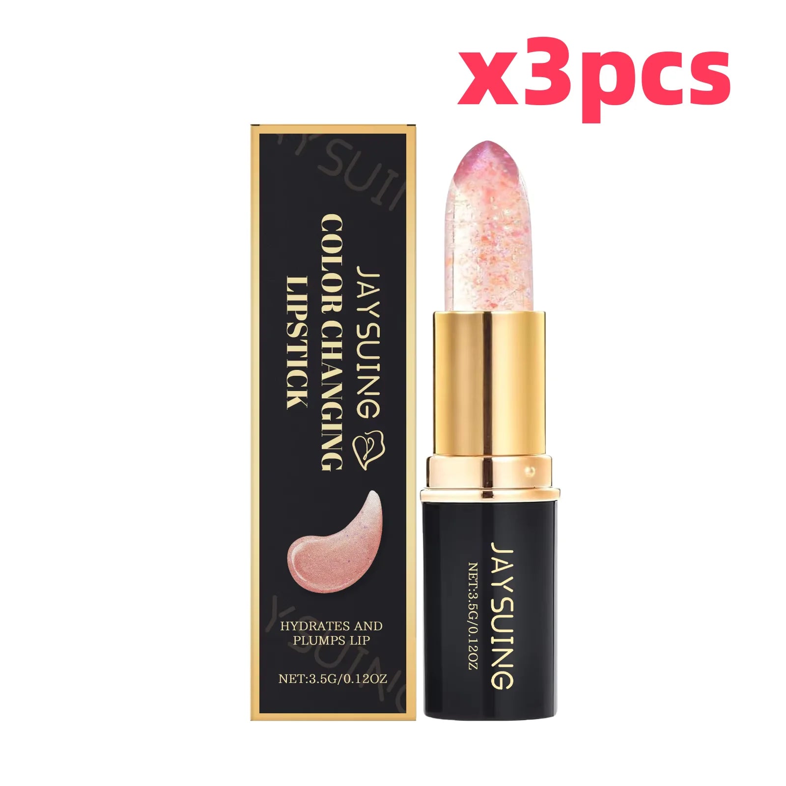 Jaysuing Color Changing Lipstick – Moisturizing & Waterproof Color Changing Lipstick Zpaxo 10.5g boxed 3.5g Full Size