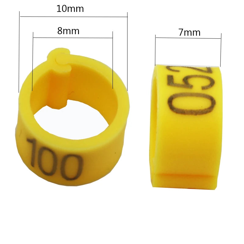 Bird Clip Ring ID Plastic Digital Markup Parrot Pigeons 10 Colors