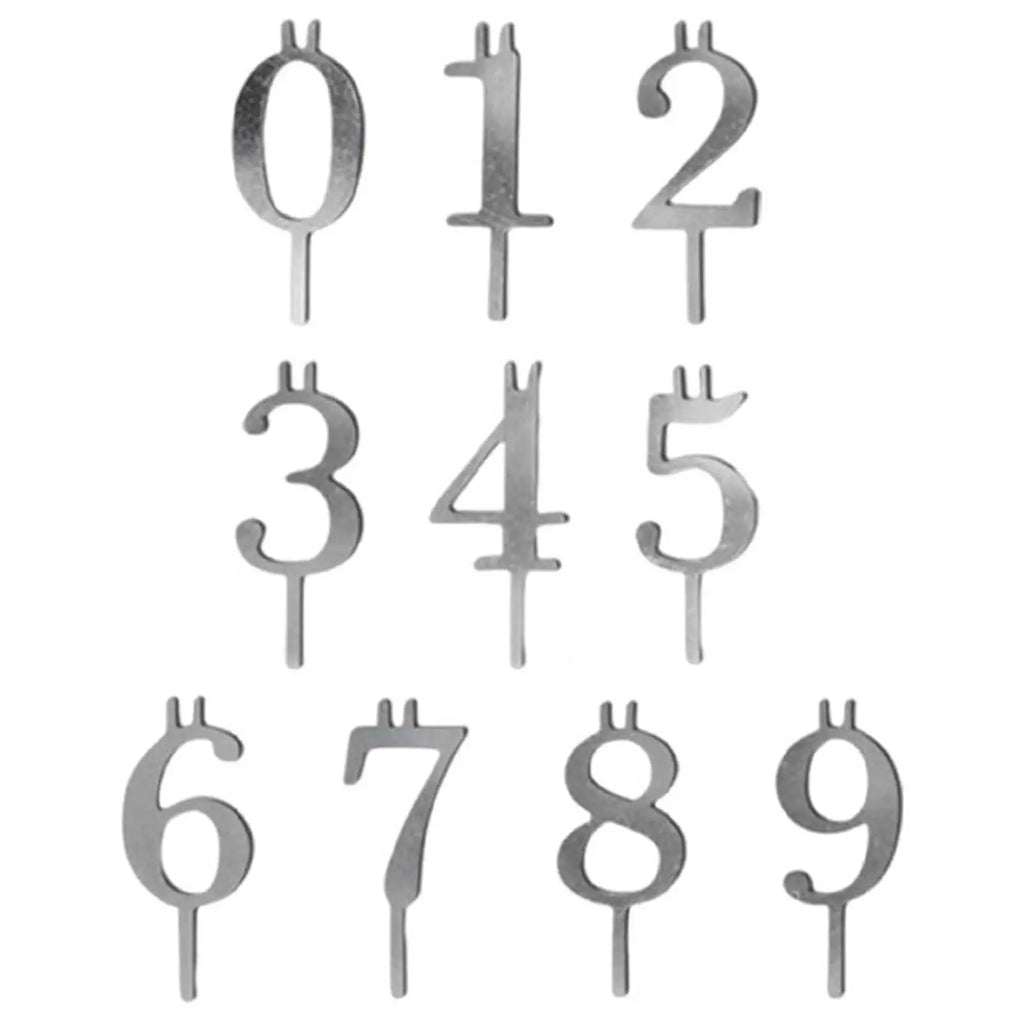 Reusable Numeral Birthday Candle Holder Number 0-9 Cake Numeric