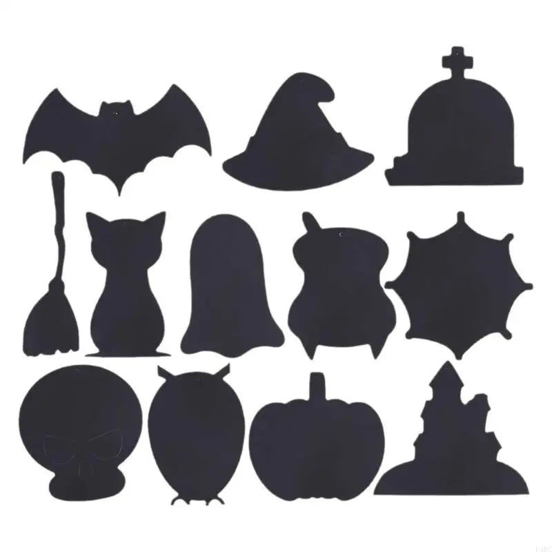 Rainbows Scratch Paper Children Creative Play Halloween Bookmarks
