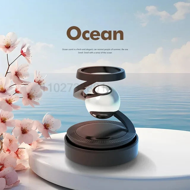 Solar Car Air Freshener Interstellar Levitation Rotating Auto Flavoring Car Perfume Deodorant Diffuser Interiors Accessories Zpaxo Ocean