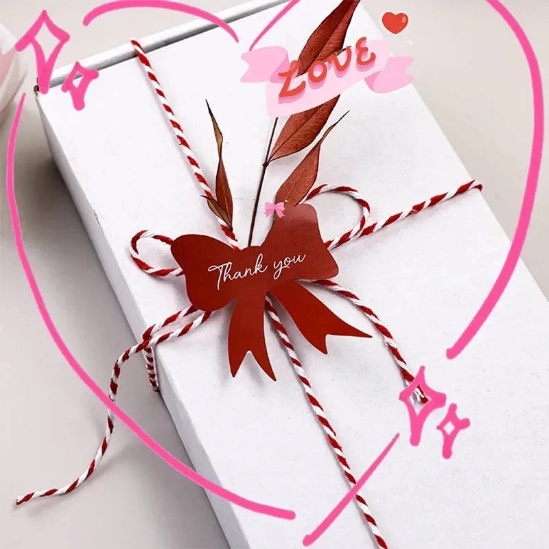 120-Piece Bow-shaped Thank You Stickers Wrapping Seals Bullet Journal