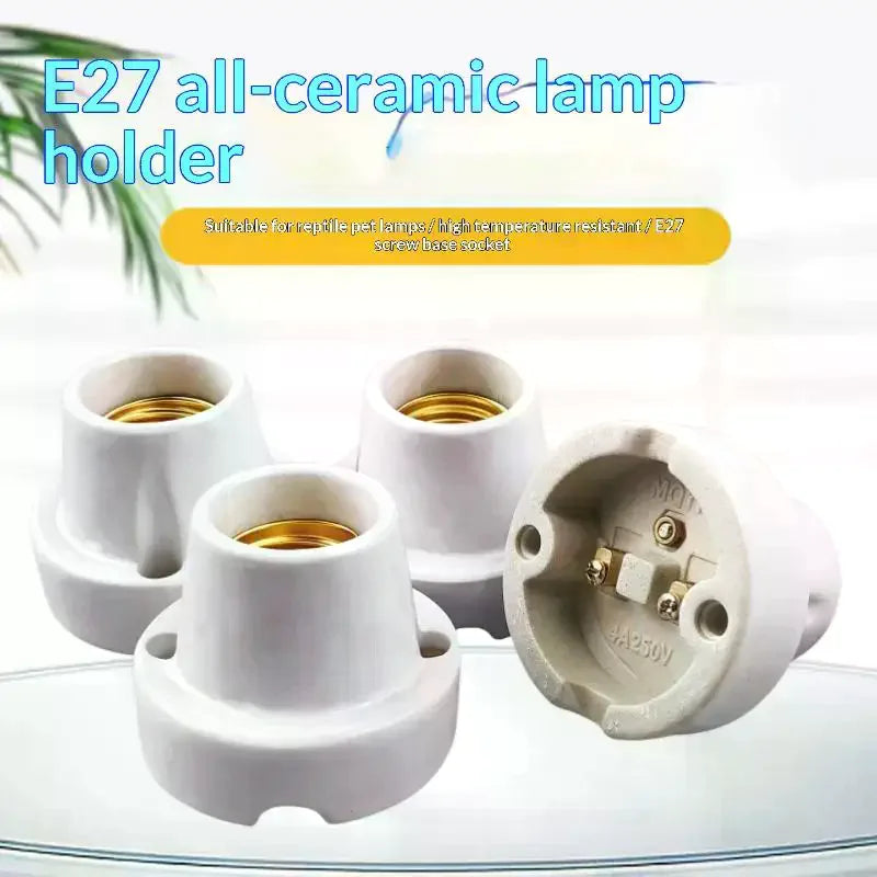 1Pcs Lighting Fittings E27 Holder Outdoor Engineering Modified Lamp Base Socket Screw Ceramic Waterproof Explosion-proof Lamp Zpaxo