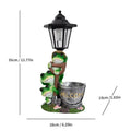 Solar Frogs Outdoors LED Resin Statue Lamp Frog Outdoor Decor Pathway