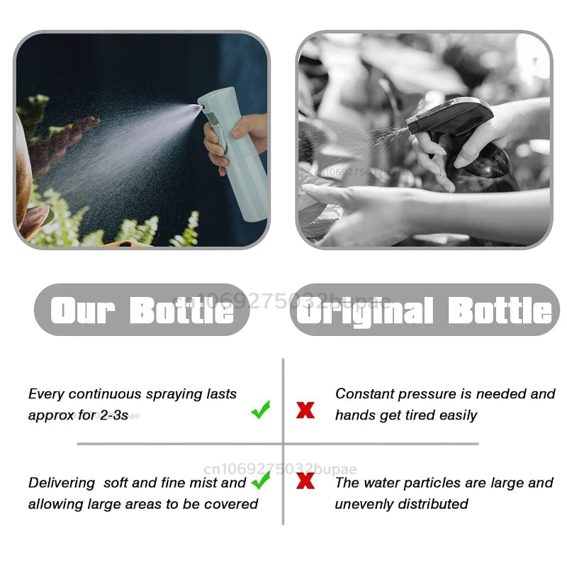 Continuous Spray Oil Spray Bottle Plastic Baking Oil Spray Bottle BBQ Cooking Garden Plant for Hair Salon Daily Moisturizing Zpaxo