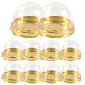 50pcs Clear Plastic Mini Cupcake Boxes Muffin Pod Dome Muffin Container Box for Wedding Birthday Dessert Baking Decorations Zpaxo 1 as shown