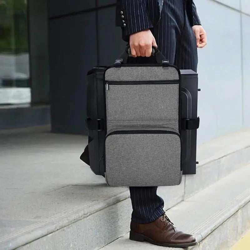 652F Desktop Carrying Case Multiple Storage Pocket Bag Keypad Cable Zpaxo