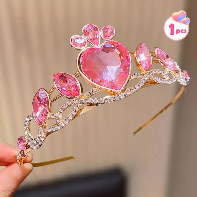 Colorful Elegant Heart Crown Women Perfect Birthday Party Accessory Zpaxo 01