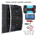 2000W Solar Panel 12V Battery Charger 4000W 110V 220V Inverter Zpaxo blue kit 110v