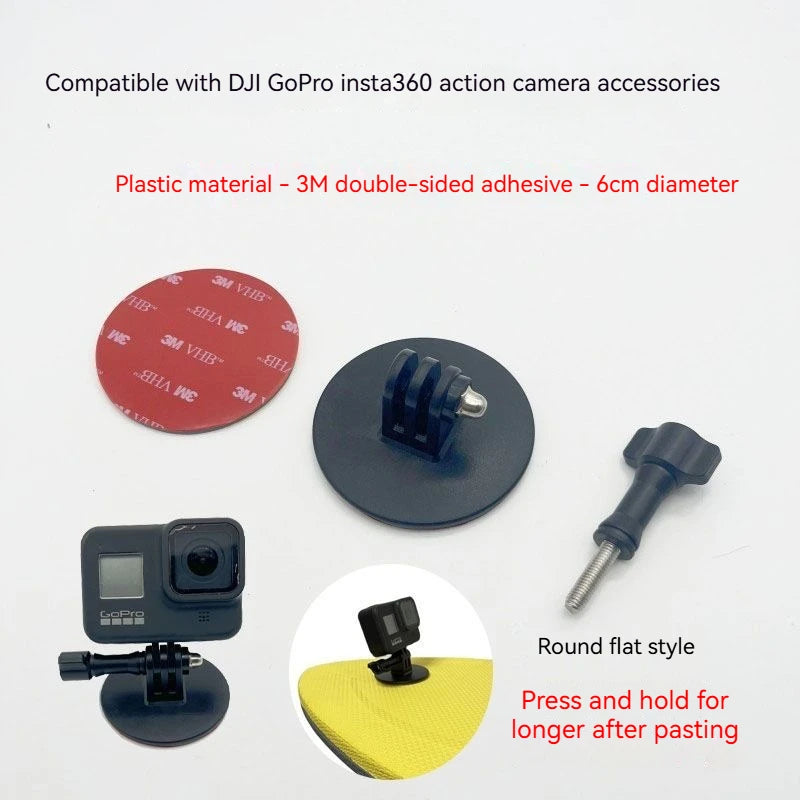 Flexible Adhesive Helmet Mount Kit – GoPro, DJI & Insta360 Camera Mount Kit Zpaxo