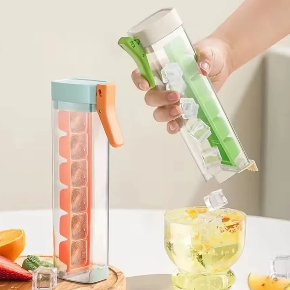 Ice Cube Mold with Hand Press Ice Maker 6-Grid Ice Cube Tray Cup Ice Tray for Refrigerator Ice Storage Zpaxo