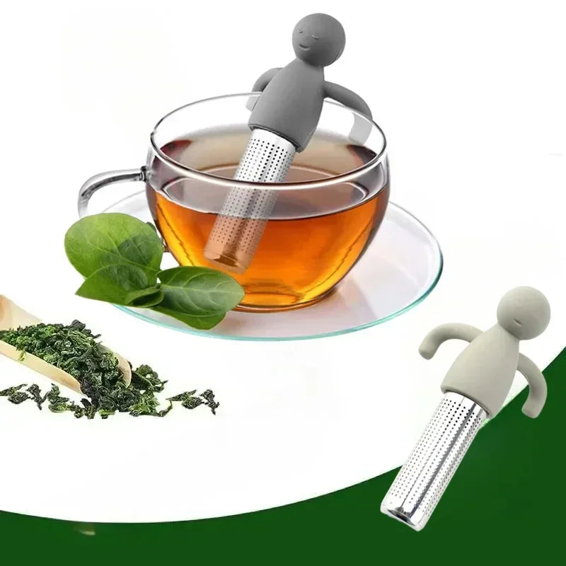 Stainless Steel Tea Infuser Kitchen Accessory Household Use Reusable Metal Makeup Brushes Massage Kitchen Dining Bar Garden Zpaxo