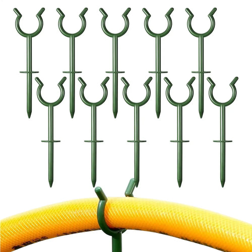 10-Pack Garden Hose Guide Stakes – Anti-Tangle Lawn Spike Holders Hose Guide Stakes Zpaxo
